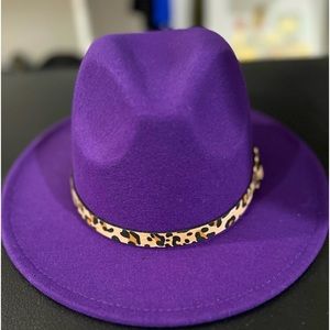 Felt deep purple hat